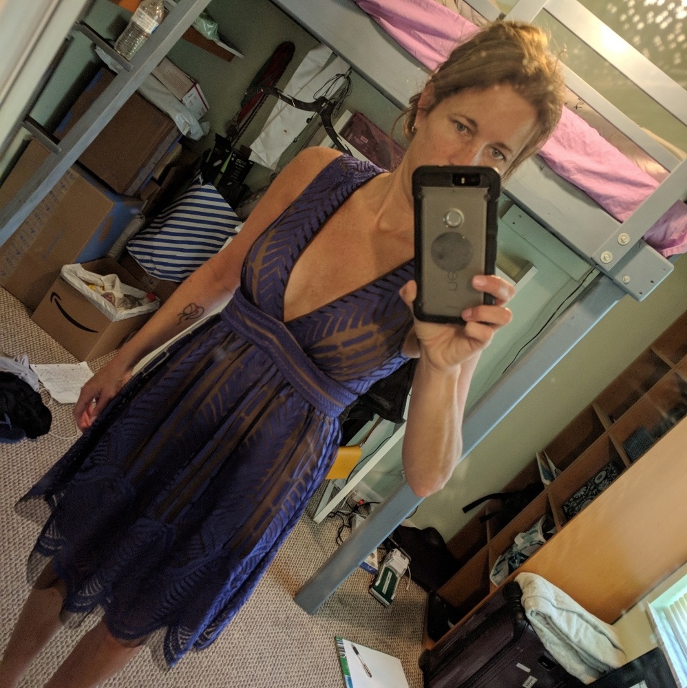 Blue/Black/Nude Party dress